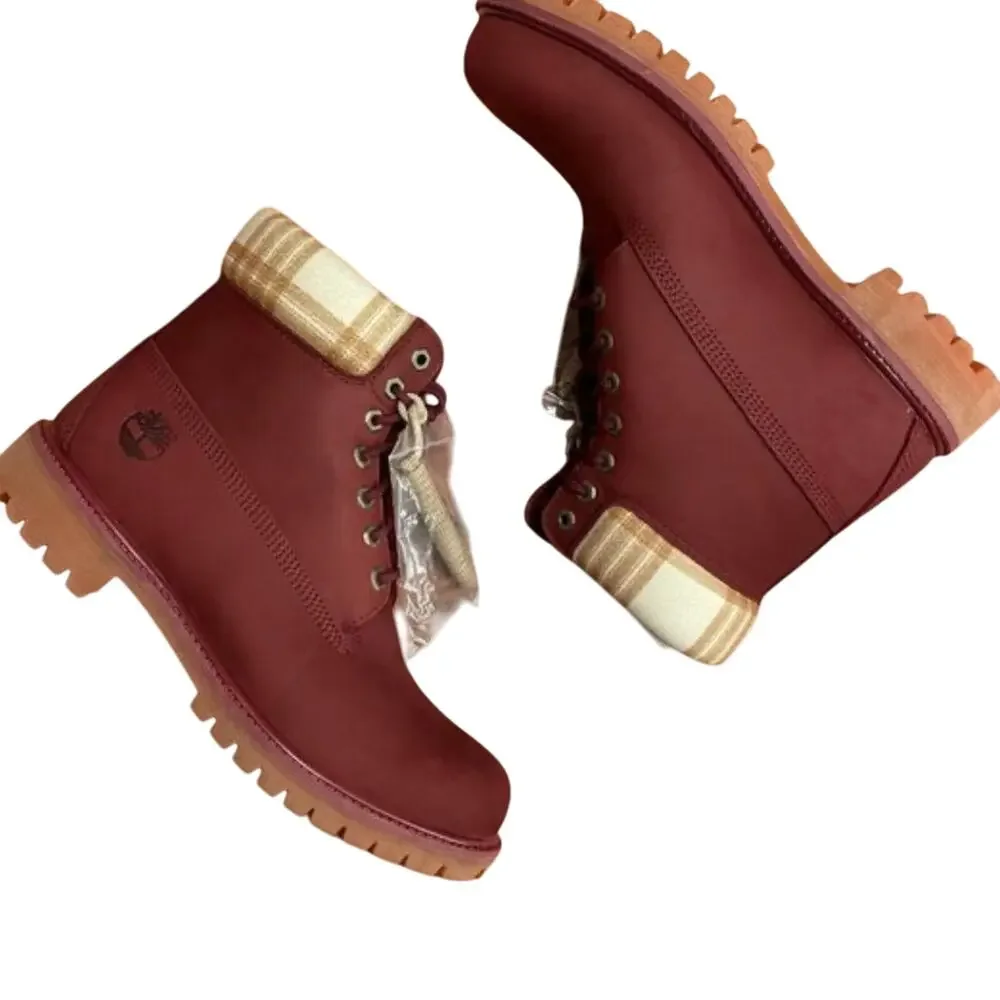 Timberland Premium Men‎ 6 inch Lace Waterproof Boots - Dark Red - Size: 10.5